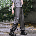 Load image into Gallery viewer, [Kokaisha---Butterfly Gin Series] Chinese-style trousers, bottoms, gaucho pants, original, slimming, switching, floral pattern
