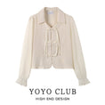 Load image into Gallery viewer, [YOYO CLUB Series]★China style tops★ 2color China style shirt China button Apricot White
