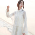 Load image into Gallery viewer, [Daiseiryuu 4 Series] ★Chinese-style tops★ Outerwear, shirts, long-sleeved shirts, sun protection, Chinese clothing, gray
