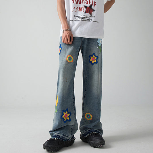 [HANMOYAN Series] ★Denim pants★ Pants Bottoms Butterfly Unique Women's Cute Easy to match