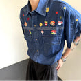 Load image into Gallery viewer, Very popular item [BEAT BOY series]★China style shirt★ Letter pattern Kanji short sleeve shirt Floral pattern shirt Print tops Unisex Men's ML XL 2XL
