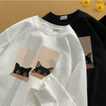 Gallery viewerに画像を読み込む, 【SENSUシリーズ】★Tシャツ★ 5color 長袖Tシャツ 男女兼用 メンズ 大きいサイズ 猫 ねこ プリント コットン
