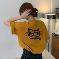 Gallery viewerに画像を読み込む, 【SSHDJRシリーズ】★Tシャツ★ トップス 半袖 レディース 猫 ねこ ネコ カートゥーン イエロー
