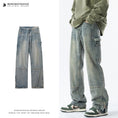 Load image into Gallery viewer, [V37 Series]★Pants★ 2color Denim Pants Bottoms Unisex Men's Simple Black Blue
