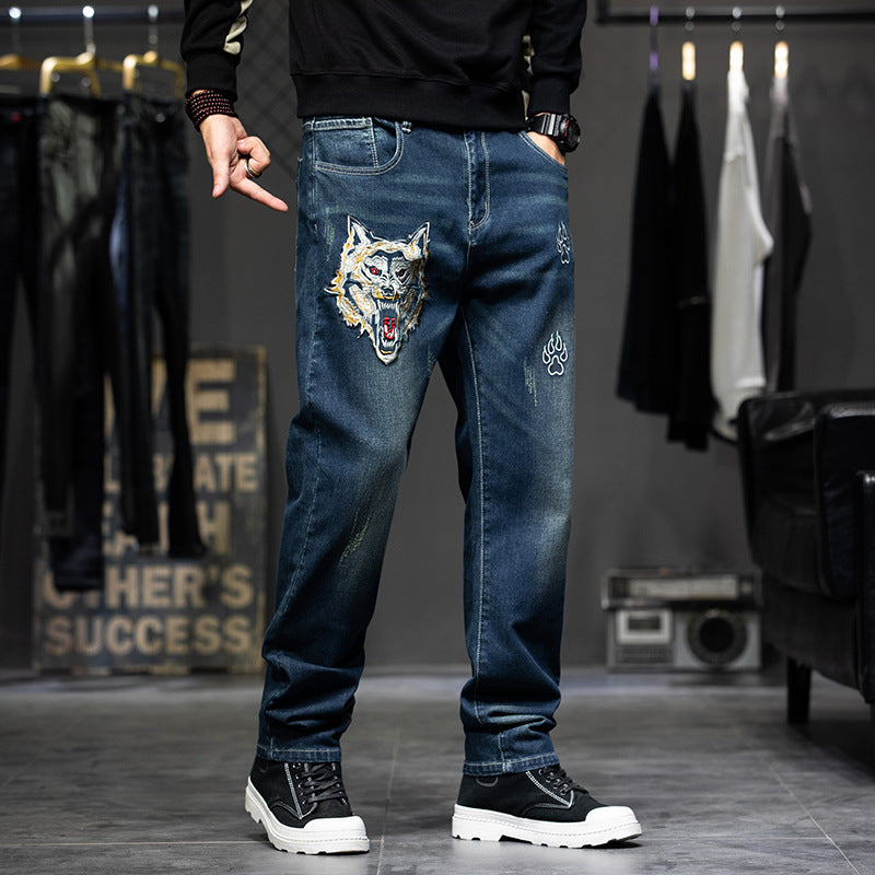 [BIGEMAN Series] ★Denim pants★ 2 colors Bottoms Unisex Men's Casual Simple Easy to match