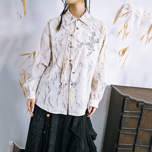 [Kokaisha---Butterfly Gin Series] ★Chinese-style top★ Happi coat, outerwear, unique, embroidered, butterfly, retro, easy to match