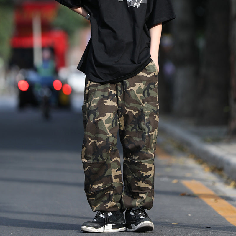 [NCLLW Series] ★Casual pants★ Bottoms, trousers, unisex, men's, camouflage pattern, easy to match