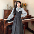 Load image into Gallery viewer, [YAMENGNI Series]★China style dress★ Women's long sleeve fake layered retro large size
