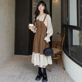 Gallery viewerに画像を読み込む, 【KUKUシリーズ】★ワンピース★ フェイクレイヤード レトロ 長袖 レディース デート 秋服 合わせやすい
