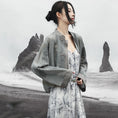 Load image into Gallery viewer, [Daiseiryuu 4 Series] ★Chinese-style tops★ Outerwear, shirts, long-sleeved shirts, sun protection, Chinese clothing, gray
