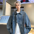 Load image into Gallery viewer, [V37 Series]★Jacket★ 2color outerwear unisex men's denim jacket jeans cool
