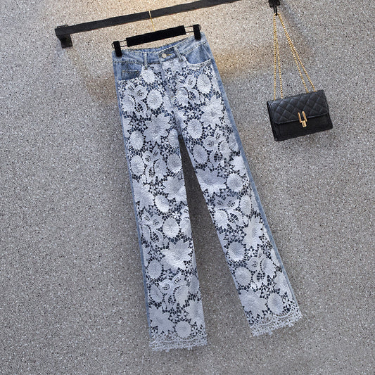 [HANMOYAN Series] ★Denim pants★ Pants Bottoms Butterfly Unique Women's Cute Easy to match