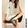 Load image into Gallery viewer, [UATONLINE Series] ★Shirt★ Tops, short sleeves, unisex, men's, openwork, floral pattern, summer clothing, loose fit
