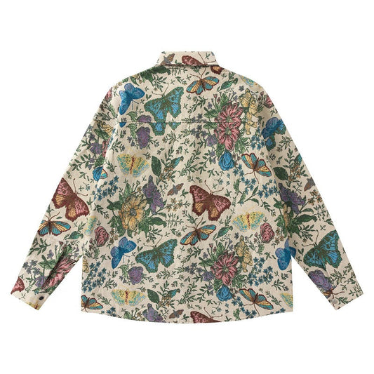 [BE REBORN Series]★Shirt★ Tops Shirt Jacket Long Sleeve Shirt Thick Shirt Butterfly Unisex Men's Retro