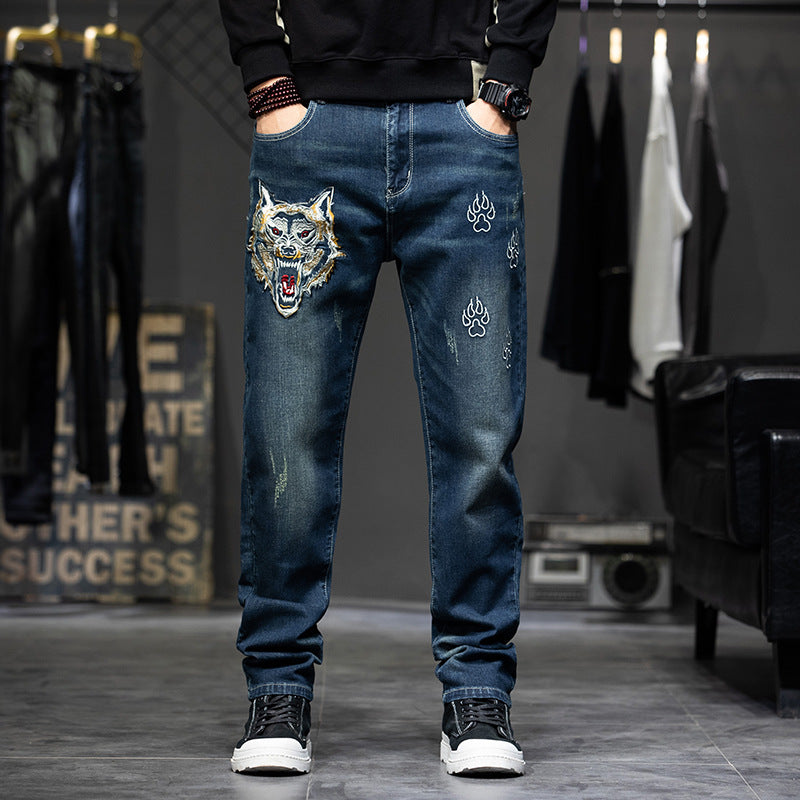 [BIGEMAN Series] ★Denim pants★ 2 colors Bottoms Unisex Men's Casual Simple Easy to match