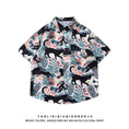 Load image into Gallery viewer, Very popular item [BEAT BOY series]★China style shirt★ Letter pattern Kanji short sleeve shirt Floral pattern shirt Print tops Unisex Men's ML XL 2XL
