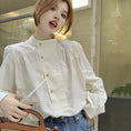 Load image into Gallery viewer, [YIHAO Series]★Shirt★ Tops Long Sleeve Shirt Women's Simple Stand Neck Retro Easy to Match
