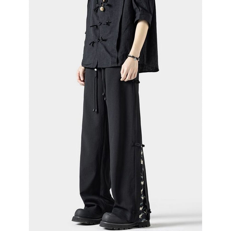 [BIGEMAN Series]★China style pants★ 2color casual pants pants bottoms unisex men's large size black gray crane