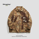 ✿New item! [Mmoptop Series] ★Jacket★ 2color outerwear, unisex, men's, floral pattern, switching, stylish, easy to match