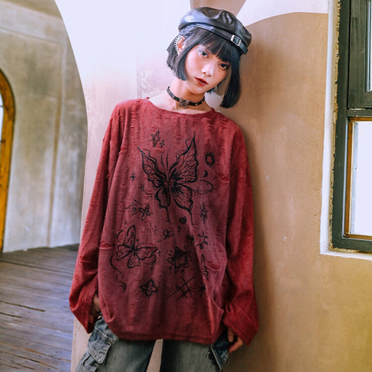 [Kokaisha---Butterfly Gin Series] ★Chinese-style top★ Happi coat, outerwear, unique, embroidered, butterfly, retro, easy to match