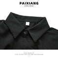 Gallery viewerに画像を読み込む, 【PAIXIANGシリーズ】★チャイナ風トップス★ シャツ ブラック 黒い 中華服 レディース ショート丈
