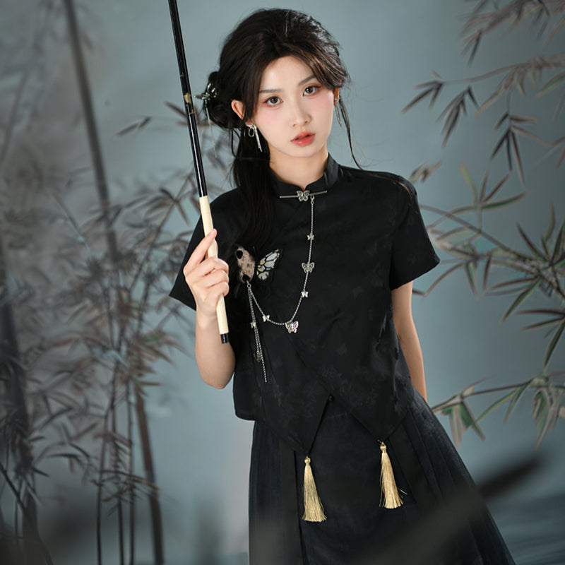 [Daiseiryuu 4 Series] ★Chinese-style tops★ Outerwear, shirts, long-sleeved shirts, sun protection, Chinese clothing, gray