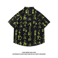 Load image into Gallery viewer, Very popular item [BEAT BOY series]★China style shirt★ Letter pattern Kanji short sleeve shirt Floral pattern shirt Print tops Unisex Men's ML XL 2XL
