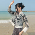 Load image into Gallery viewer, [Daiseiryuu 4 Series] ★Chinese-style tops★ Outerwear, shirts, long-sleeved shirts, sun protection, Chinese clothing, gray
