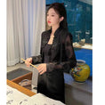 Load image into Gallery viewer, [TUANTUAN Series]★China style outerwear★ Tops Shirt Long sleeve shirt Transparent Women's Black Black
