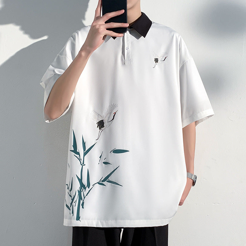 [Gao Jie Series] ★Chinese-style tops★ 2 colors Shirts Short sleeves Unisex Men's Large sizes Unique Casual