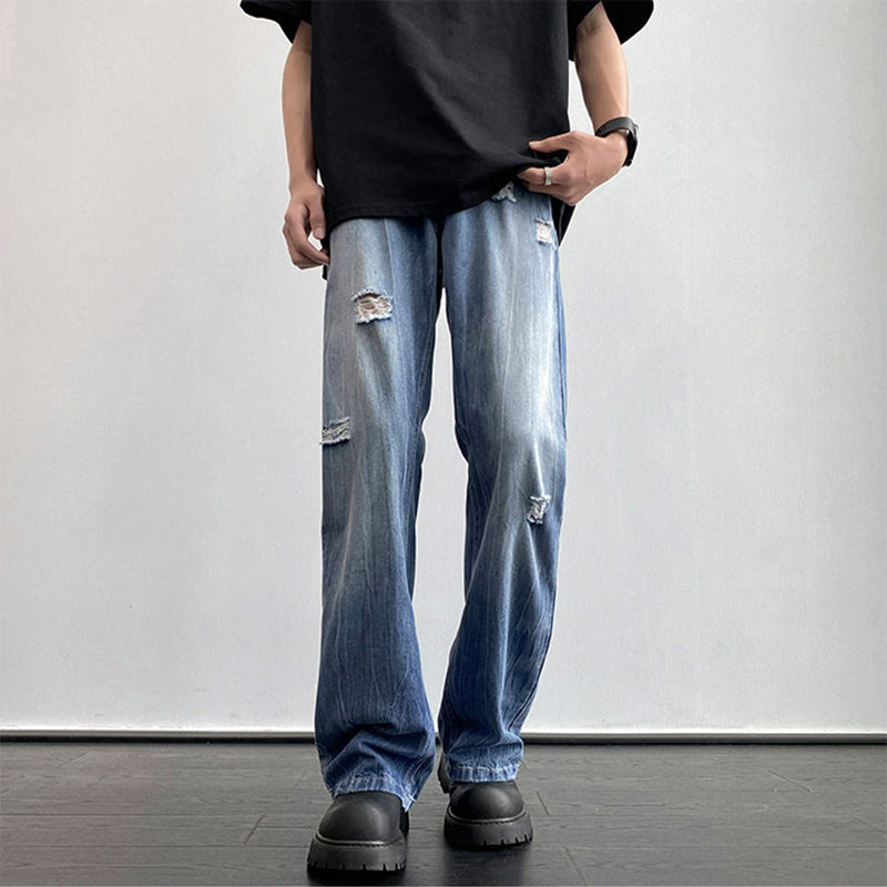 [Gao Jiang Series] ★Casual pants★ Denim pants, trousers, bottoms, unisex, men's, large size, cool, blue