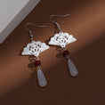 Load image into Gallery viewer, [Drejew Series] ★Chinese-style earrings★ Pair of earrings or earrings, fan, sense, fringe, unique
