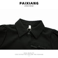 Gallery viewerに画像を読み込む, 【PAIXIANGシリーズ】★チャイナ風トップス★ シャツ ブラック 黒い 中華服 半袖 レディース ショート丈
