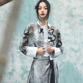 Load image into Gallery viewer, [Daiseiryuu 4 Series] ★Chinese-style tops★ Outerwear, shirts, long-sleeved shirts, sun protection, Chinese clothing, gray
