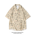 Load image into Gallery viewer, [BIGEMAN Series] ★China style tops★ 2color shirt, bamboo pattern, bamboo, short sleeves, unisex, men's, large size, black white
