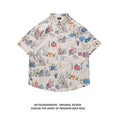 Load image into Gallery viewer, Very popular item [BEAT BOY series]★China style shirt★ Letter pattern Kanji short sleeve shirt Floral pattern shirt Print tops Unisex Men's ML XL 2XL
