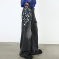 Load image into Gallery viewer, [M7 Series]★Denim Pants★ 2color Pants Bottoms Unisex Men's Graffiti Print Black Blue
