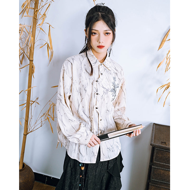 [Kokaisha---Butterfly Gin Series] ★Chinese-style top★ Happi coat, outerwear, unique, embroidered, butterfly, retro, easy to match