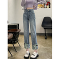 Load image into Gallery viewer, [HANMOYAN Series] ★Denim pants★ Pants Bottoms Butterfly Unique Women's Cute Easy to match
