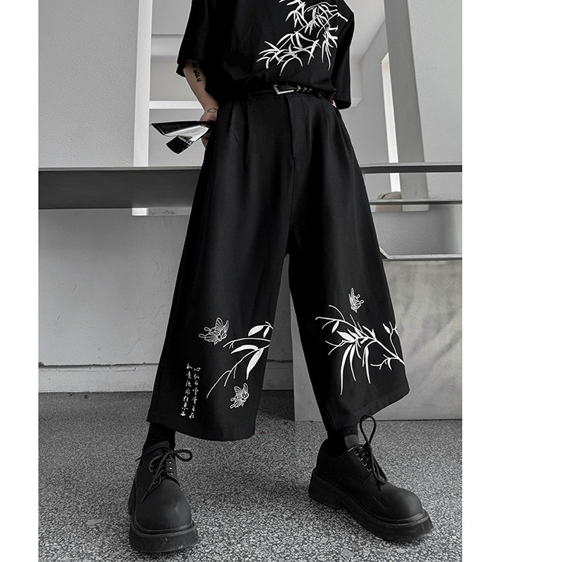 [ZHUIYI Series] ★Chinese-style trousers★ Casual pants, trousers, bottoms, unisex, men's, 8/10th length, Chinese clothing