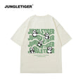 Gallery viewerに画像を読み込む, 【JUNGLETIGERシリーズ】★Tシャツ★ 5color トップス 半袖 男女兼用 メンズ コットン 黒 白 灰 緑 パンダ
