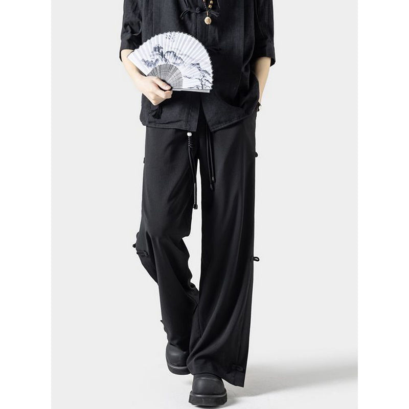 [BIGEMAN Series]★China style pants★ 2color casual pants pants bottoms unisex men's large size black gray crane