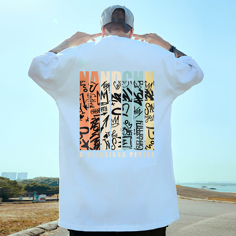 [MOYAN Series]★T-shirt★ 2color Tops Short Sleeve Unisex Men's Large Size Cotton Black White Loose