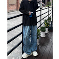 Load image into Gallery viewer, [XIHA Series]★Denim Pants★ Trousers Casual Pants Bottoms Unisex Men's Graffiti Blue Blue
