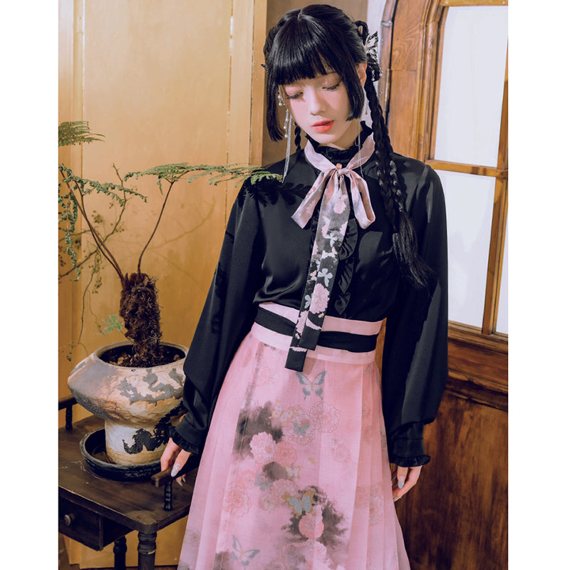 [Kokaisha---Butterfly Gin Series] ★Chinese-style top★ Happi coat, outerwear, unique, embroidered, butterfly, retro, easy to match