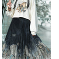 Load image into Gallery viewer, [Mori Onna Buraku Series] ★Chinese style skirt★ 2 types available Long length or short length Bottoms Butterfly Chinese clothing
