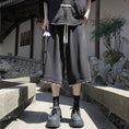 Load image into Gallery viewer, [LPZ Series] ★Chinese-style pants★ 2 colors, 7/8 length, shorts, unisex, men's, large size, fake layered
