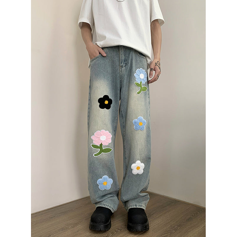 [HANMOYAN Series] ★Denim pants★ Pants Bottoms Butterfly Unique Women's Cute Easy to match