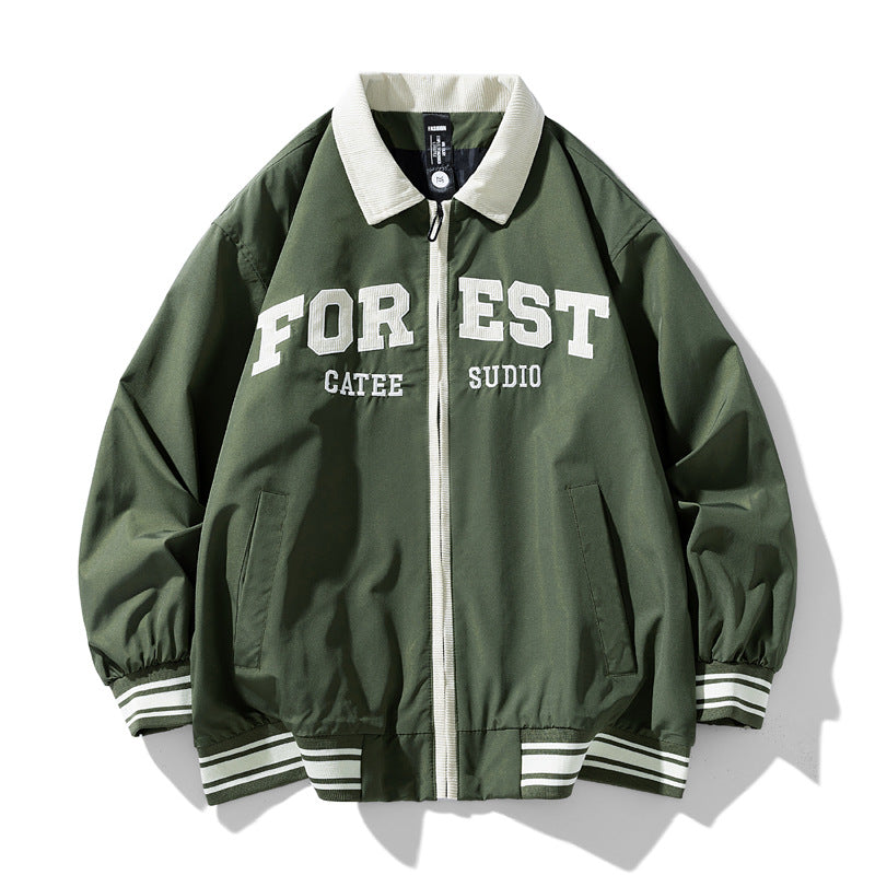 [DFBL Series]★Jacket★ 4color Outerwear Unisex Men's Color Scheme Alphabet Casual