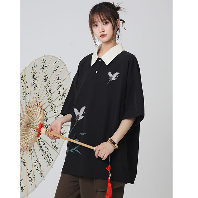 [Gao Jie Series] ★Chinese-style tops★ 2 colors Shirts Short sleeves Unisex Men's Large sizes Unique Casual